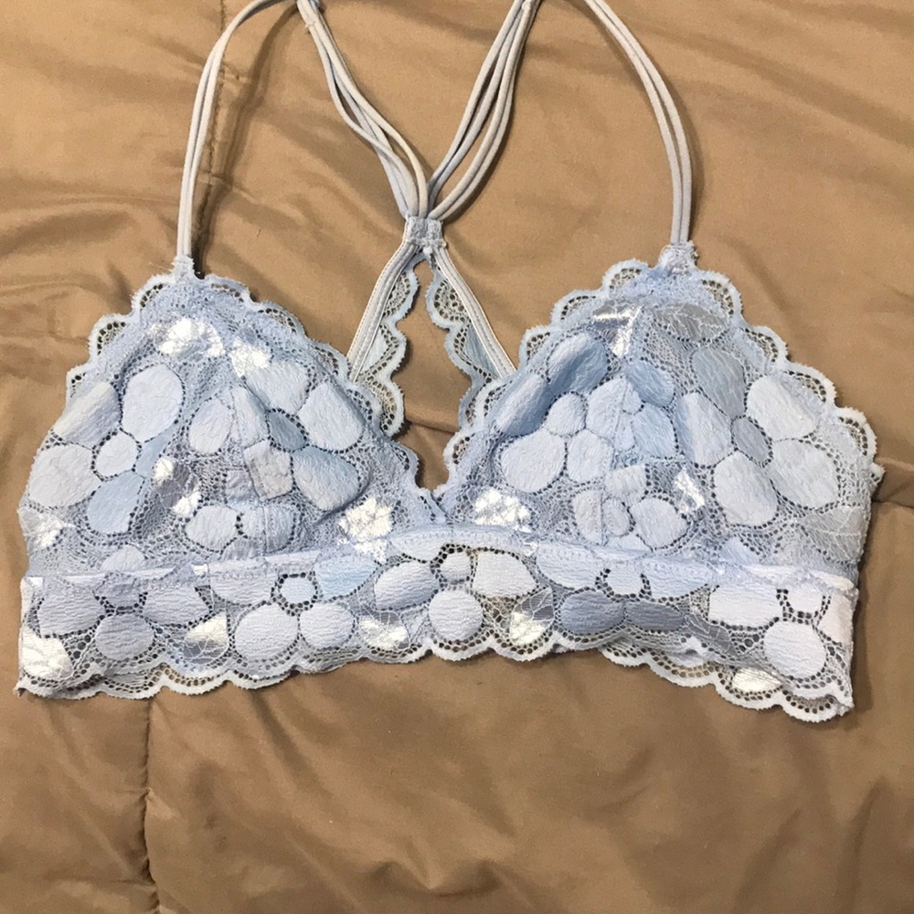 blue bralette